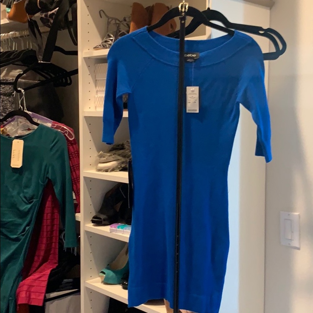 Bebe sweater dress with belt